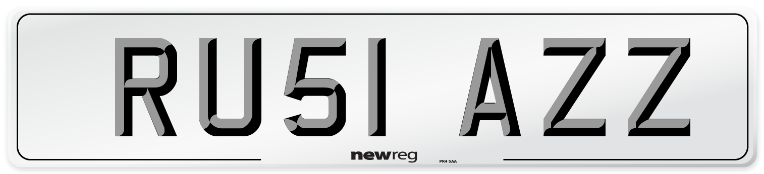 RU51 AZZ Number Plate from New Reg